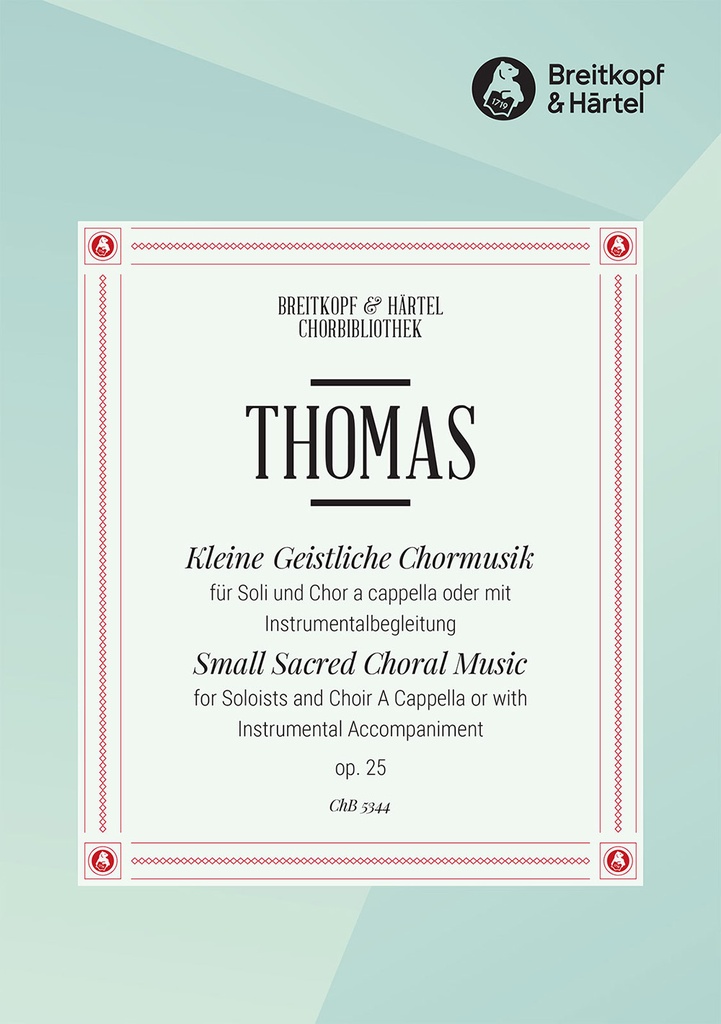 Small Sacred Choral Music, Op.25 (Choral score)