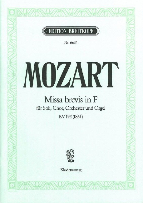 Missa brevis in F major, KV.192 (186f) (Vocal score)