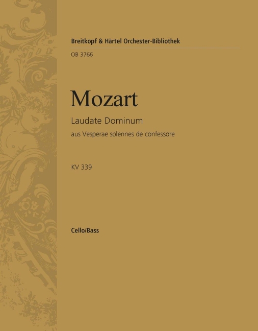 Laudate Dominum from Vesperae solennes de confessore, KV.339 (Cello/double bass)