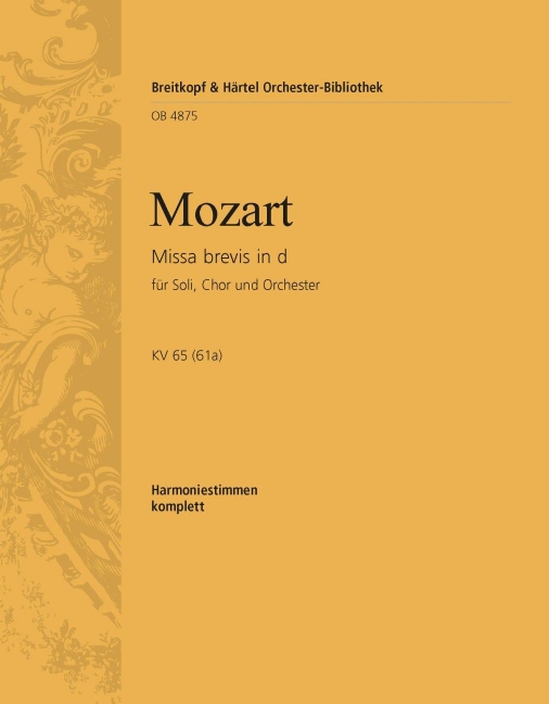 Missa brevis in D minor, KV.65 (61a) (Wind parts)