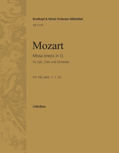 Missa brevis in G major, KV.140 (App. C 1.12) (Cello/double bass)