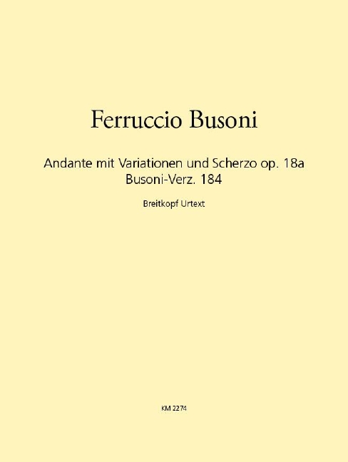 Andante with Variations and Scherzo, Op.18a K 184