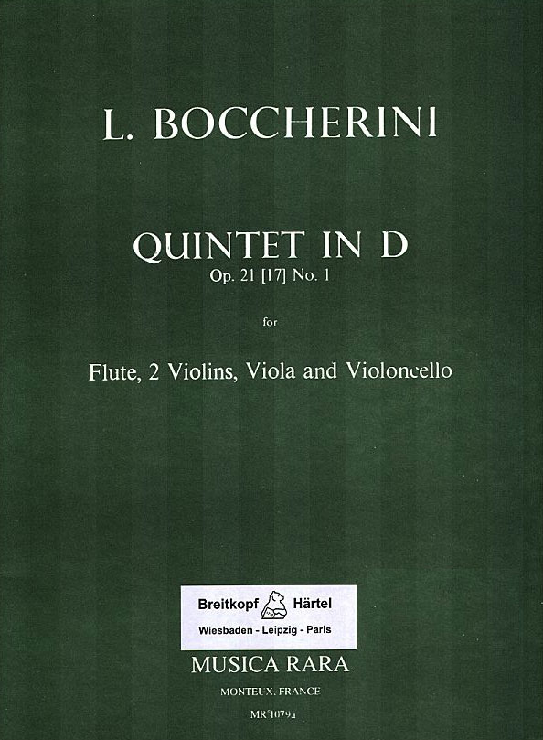 Quintet in D major, Op.21/1 (Set of parts)
