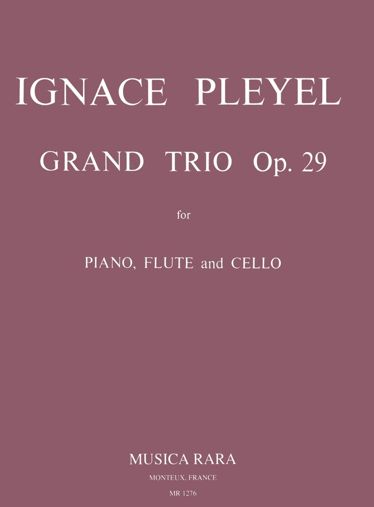 Grand Trio in D major, Op.29 B 461 (Score and parts)