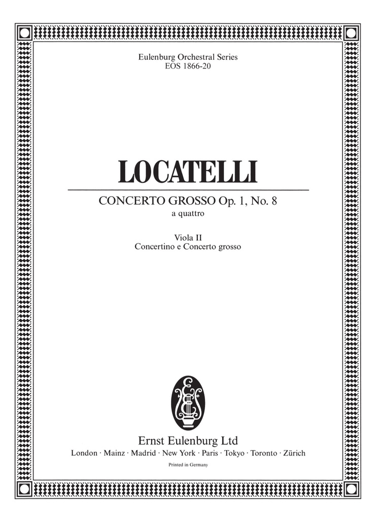 Concerto grosso a quattro in F minor, Op.1/8 (Viola 2)