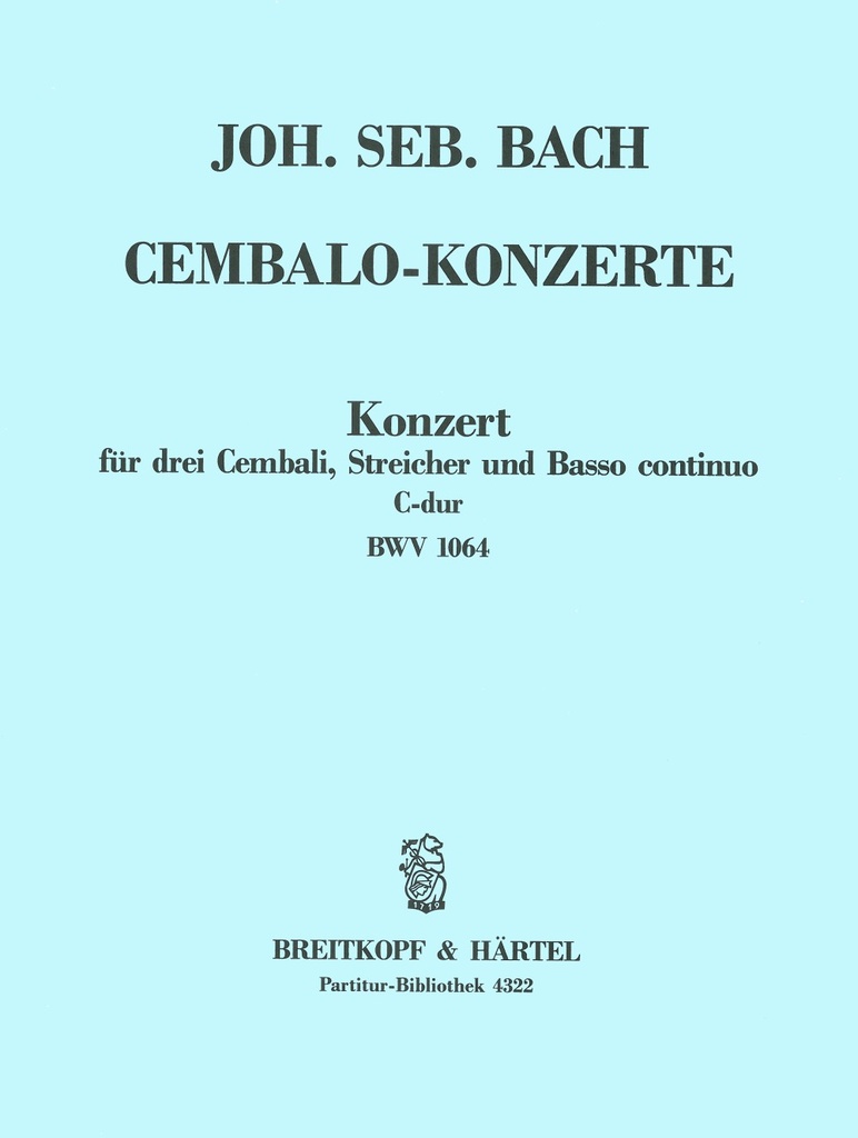 Harpsichord Concerto in C major, BWV.1064 (Full score)