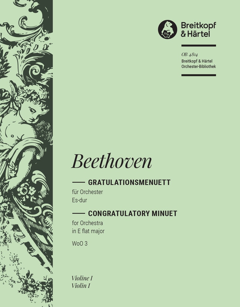 Congratulatory Minuet in Eb major, WOo.3 (Violin 1)
