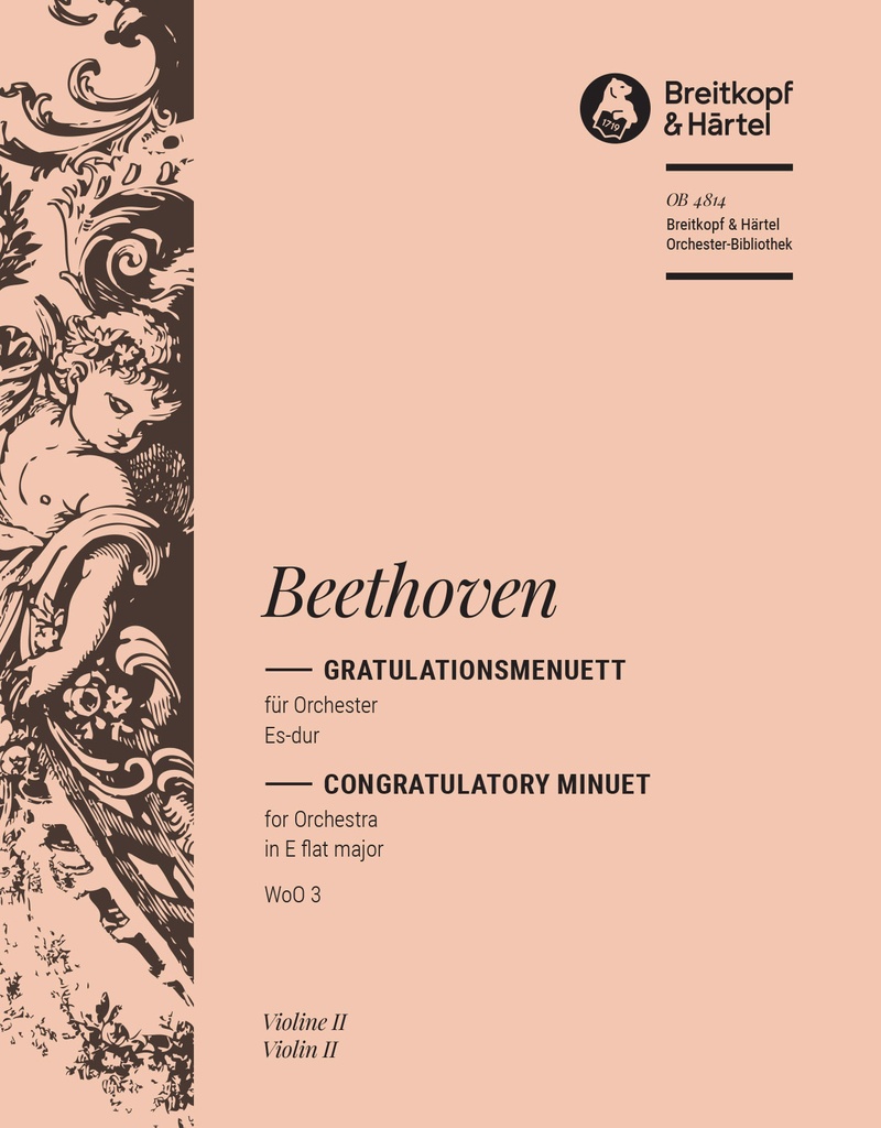 Congratulatory Minuet in Eb major, WOo.3 (Violin 2)