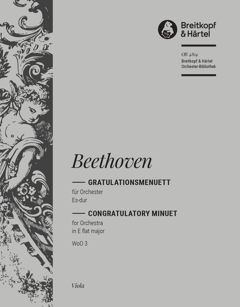 Congratulatory Minuet in Eb major, WOo.3 (Viola)