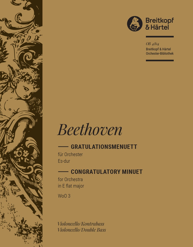 Congratulatory Minuet in Eb major, WOo.3 (Cello/double bass)