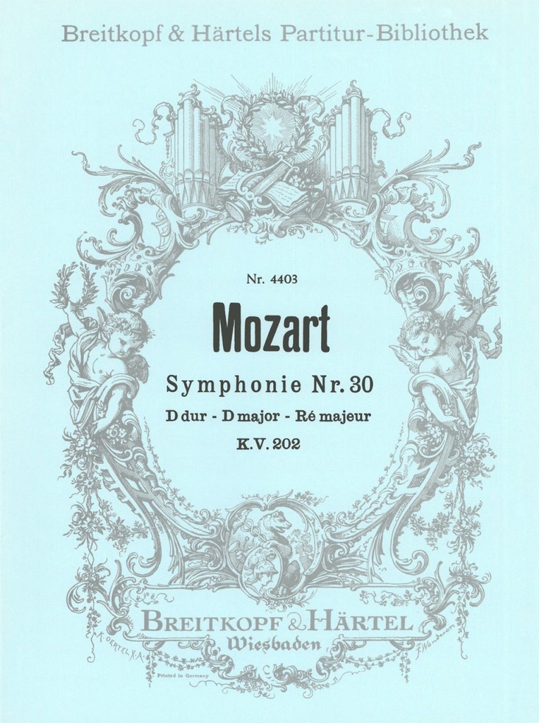 Symphony [No. 30] in D major, KV.202 (186b) (Full score)