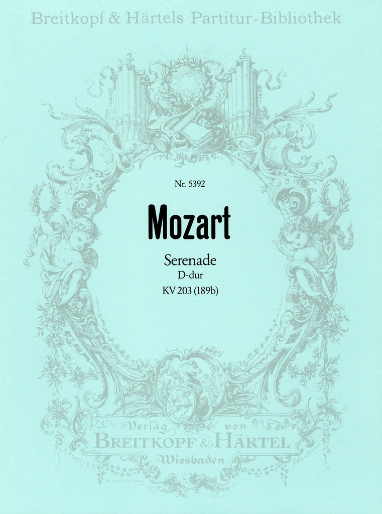 Serenade in D major, KV.203 (189b) (Full score)