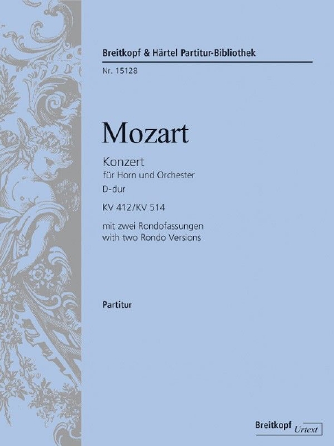 Horn Concerto [No. 1] in D major, KV.412/514 (386b) (Full score)