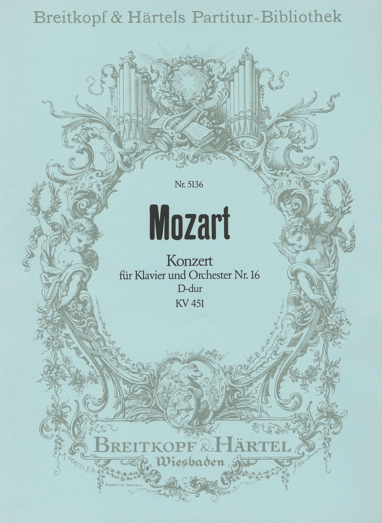 Piano Concerto [No. 16] in D major, KV.451 (Full score)