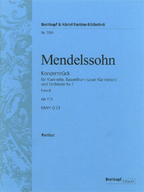 Concert Piece No.1 in F minor, MWV.Q 23 (Op. 113) (Full score)