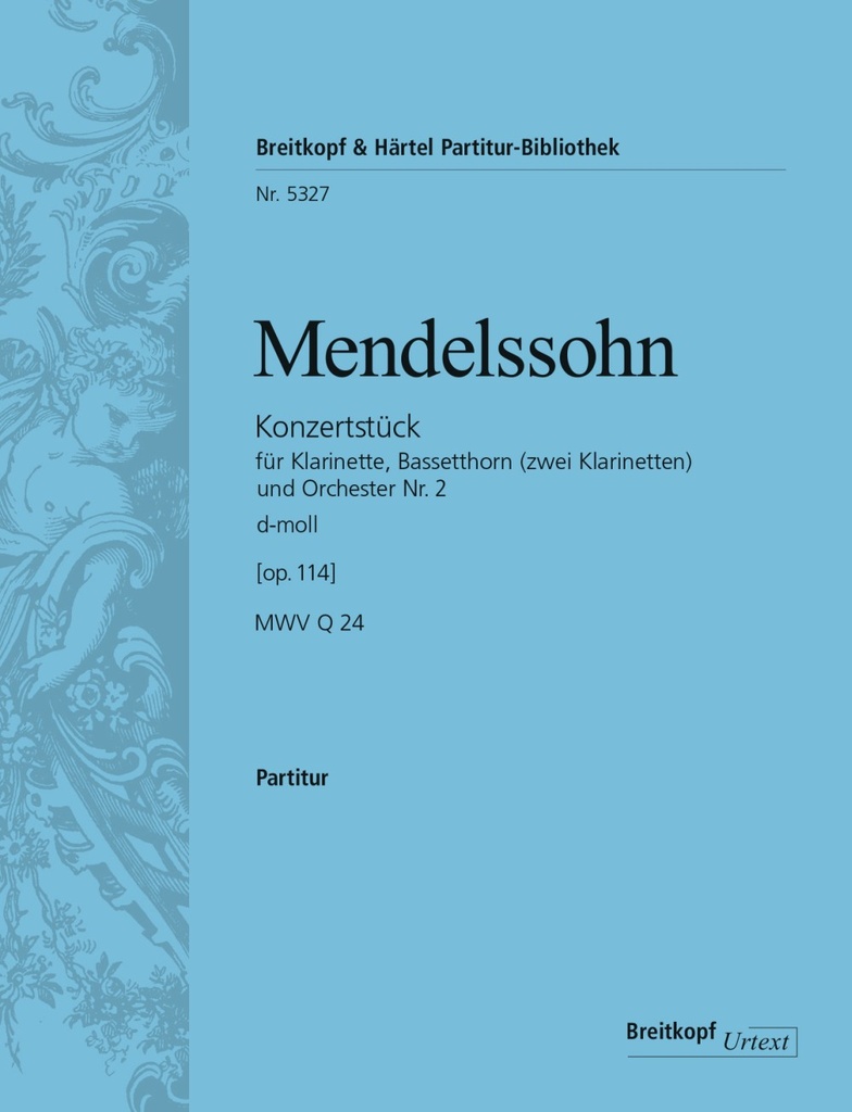 Concert Piece No.2 in D minor, MWV.Q 24 (Op. 114) (Full score)