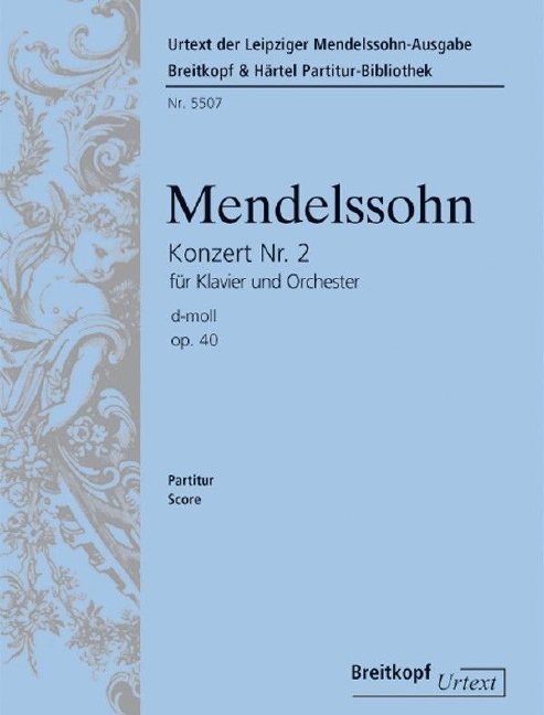 Piano Concerto No.2 in D minor, MWV.O 11, Op.40 (Full score)