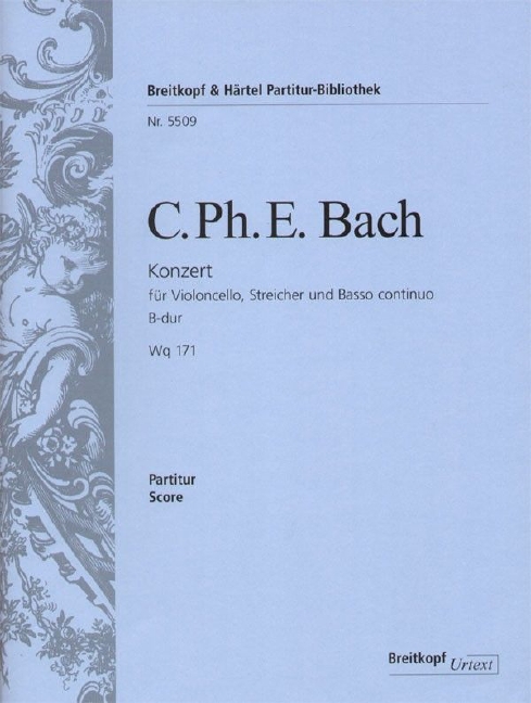 Violoncello Concerto in Bb major, Wq.171 (Full score)