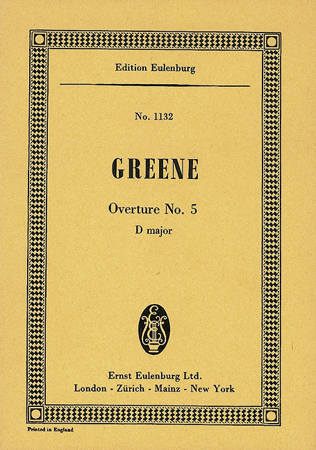 Overture No.5 in D major (Study score)