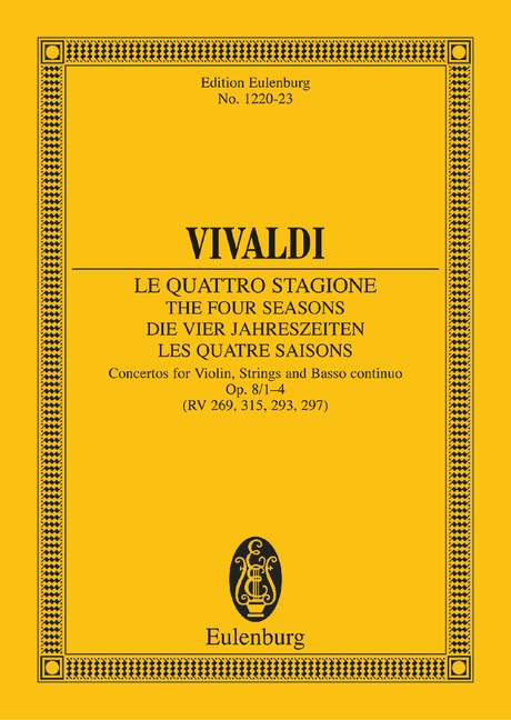 Le quattro stagioni (The four seasons), Op.8/1, RV.269 (Study score)