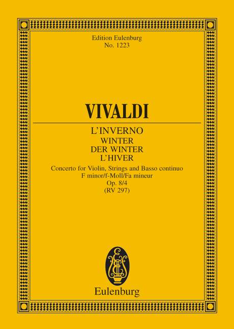 Le quattro stagioni (The four seasons), Op.8/4, RV.297 (Study score)