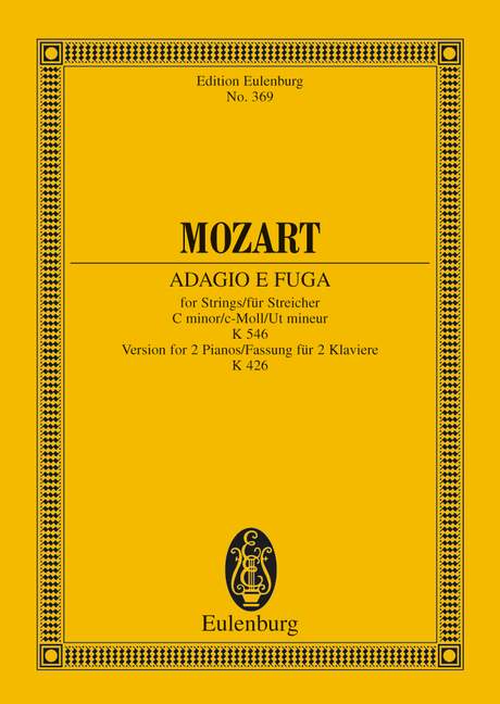 Adagio e Fuga in C minor, KV.546 (Study score)
