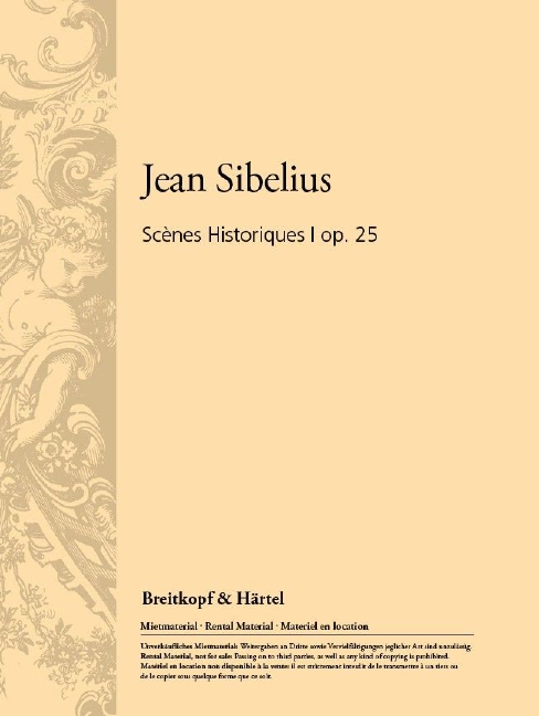 Scènes Historiques I, Op.25 (Study score)