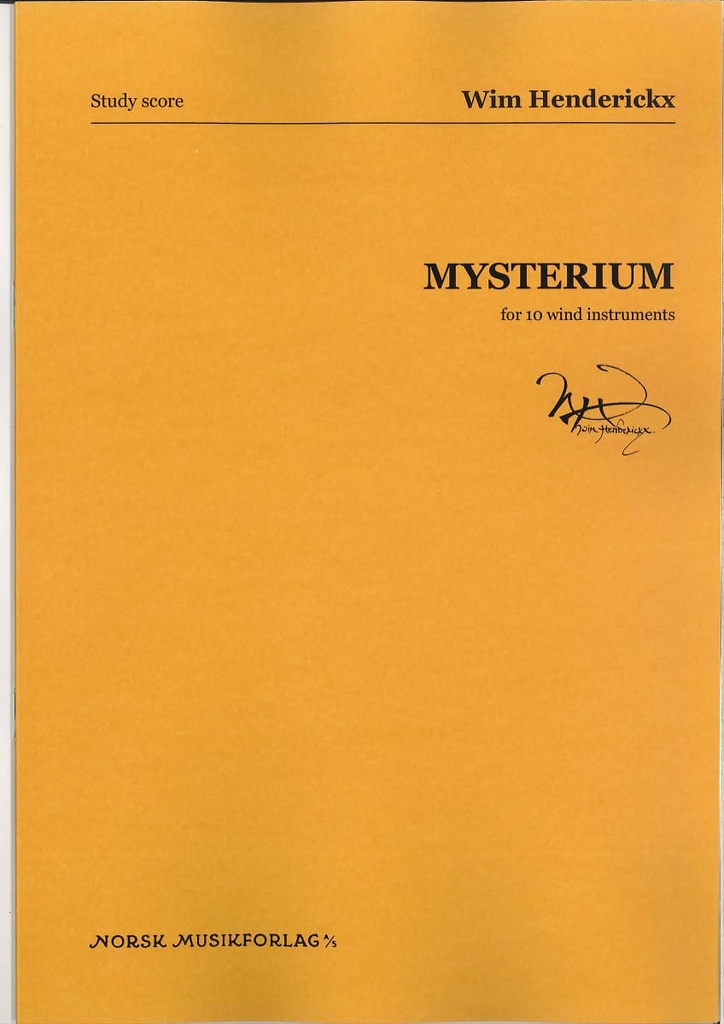 Mysterium for 10 wind instruments (study score)
