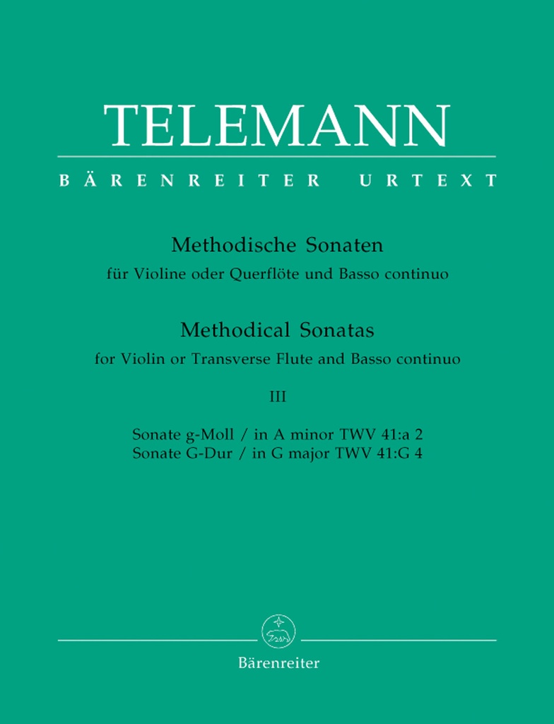 12 Methodical Sonatas for Violin (Flute) and Bc - Vol.3