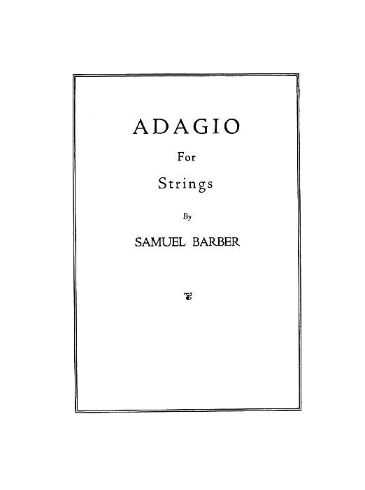 Adagio for Strings (Score)