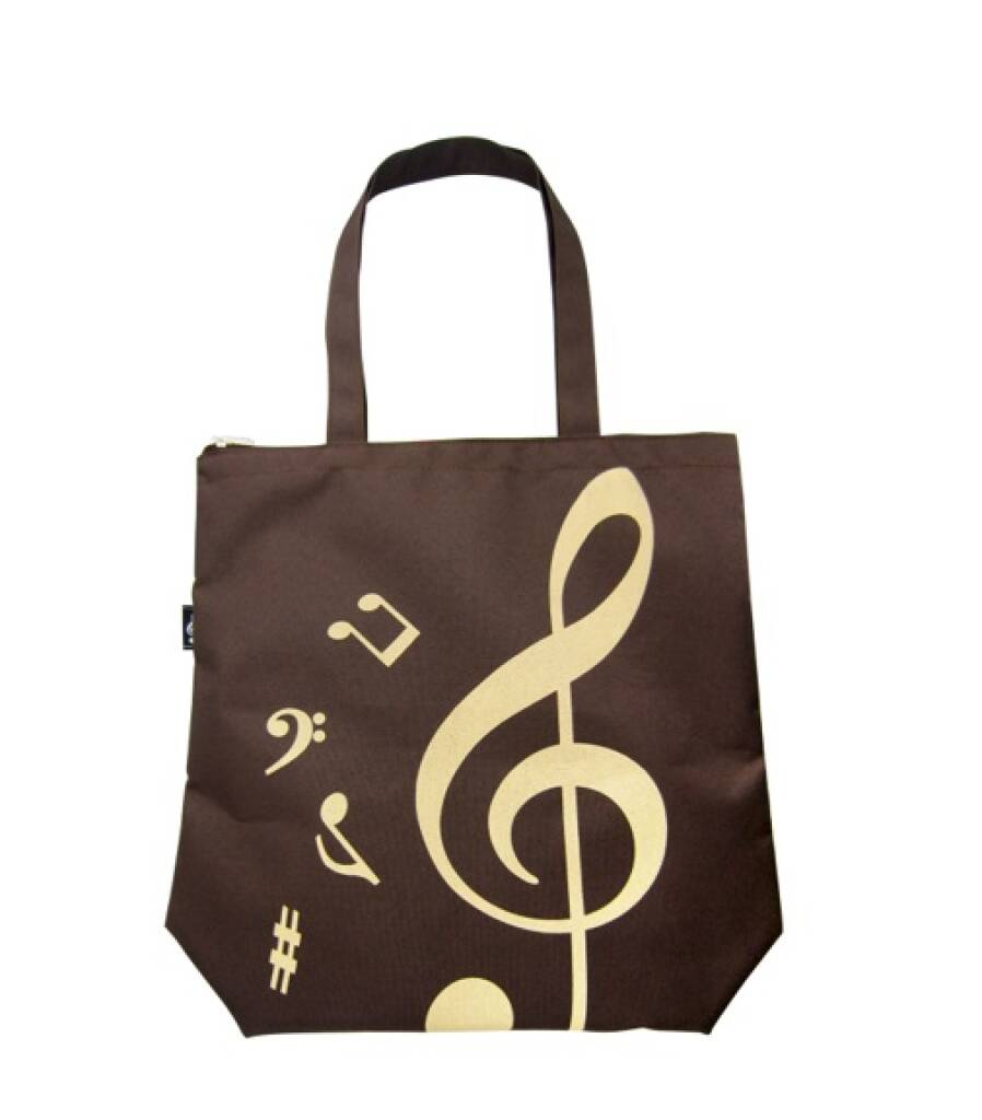 Tote Bag Treble Clef Brown