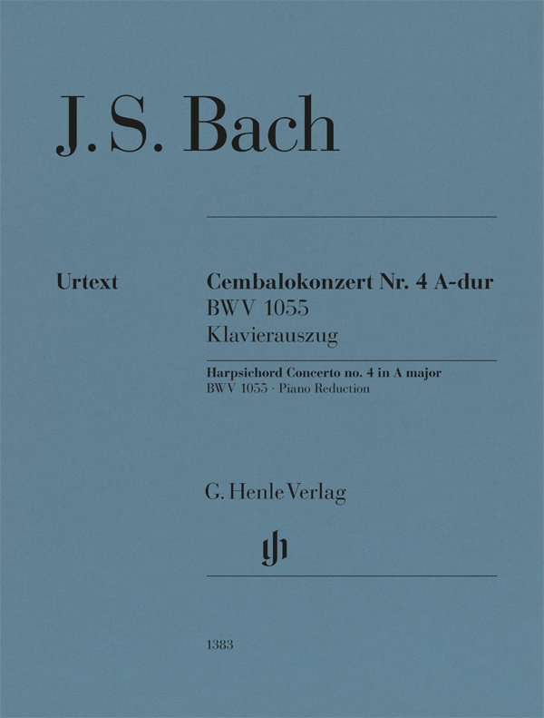 Harpsichord Concerto No.4 in A major, BWV.1055 (Piano reduction)