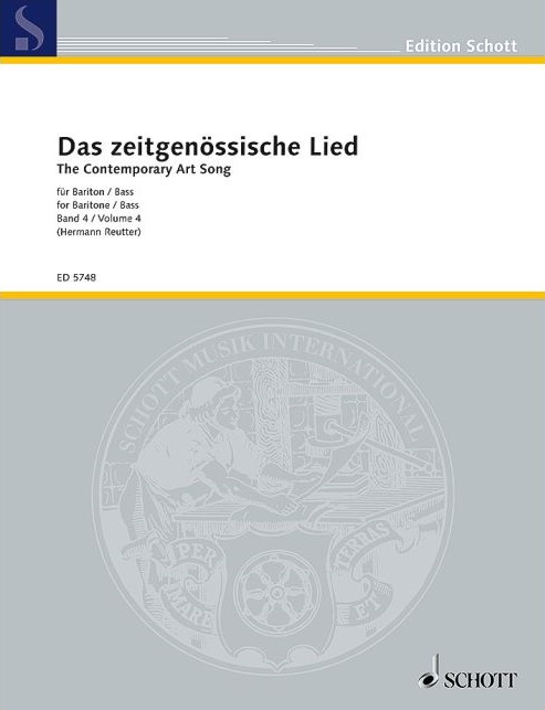 Das zeitgenössische Lied - Band 4 (Bariton/Bass)