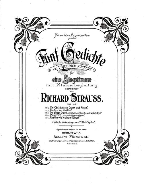 5 Gedichte von Friedrich Rückert, Opus 46 No. 2