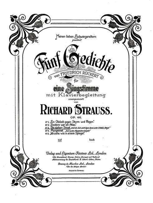 5 Gedichte von Friedrich Rückert, Opus 46 No. 3