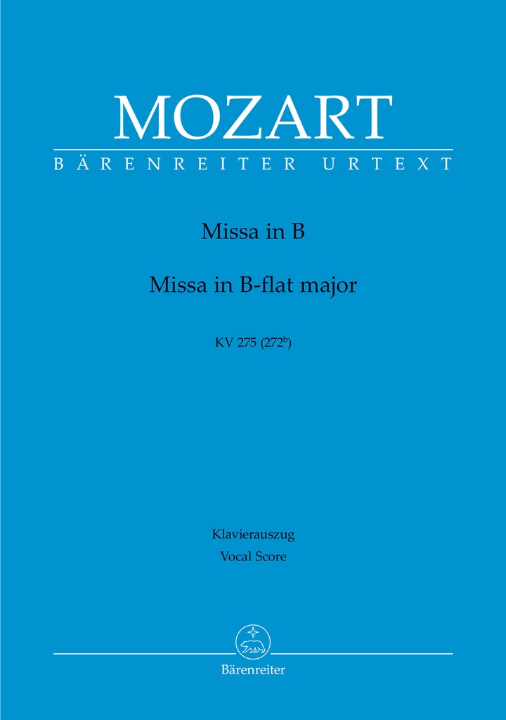 Missa in B-flat major K. 275 (272b) (Vocal score)