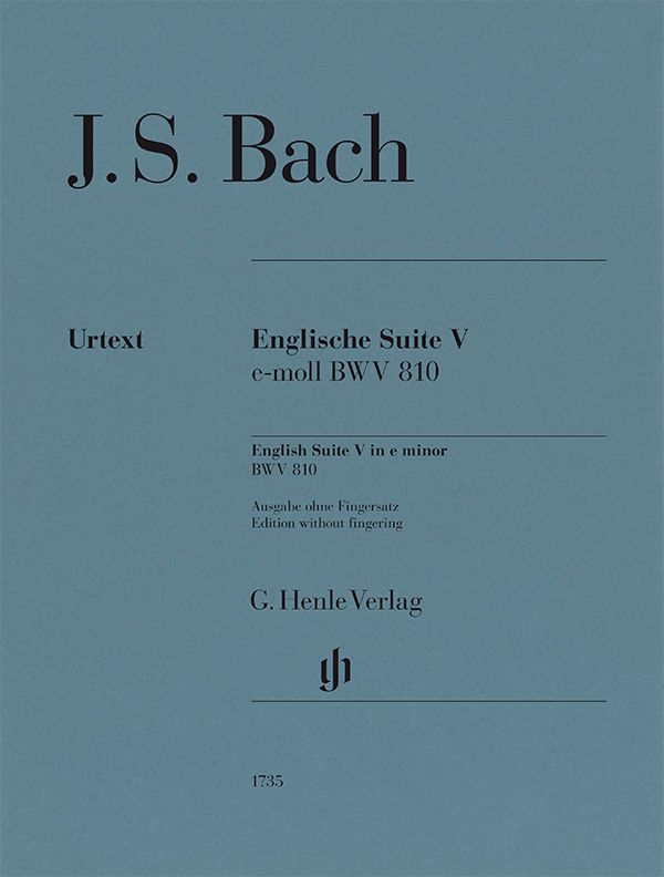 English Suite no.5 in e minor, BWV.810 (Without fingering)