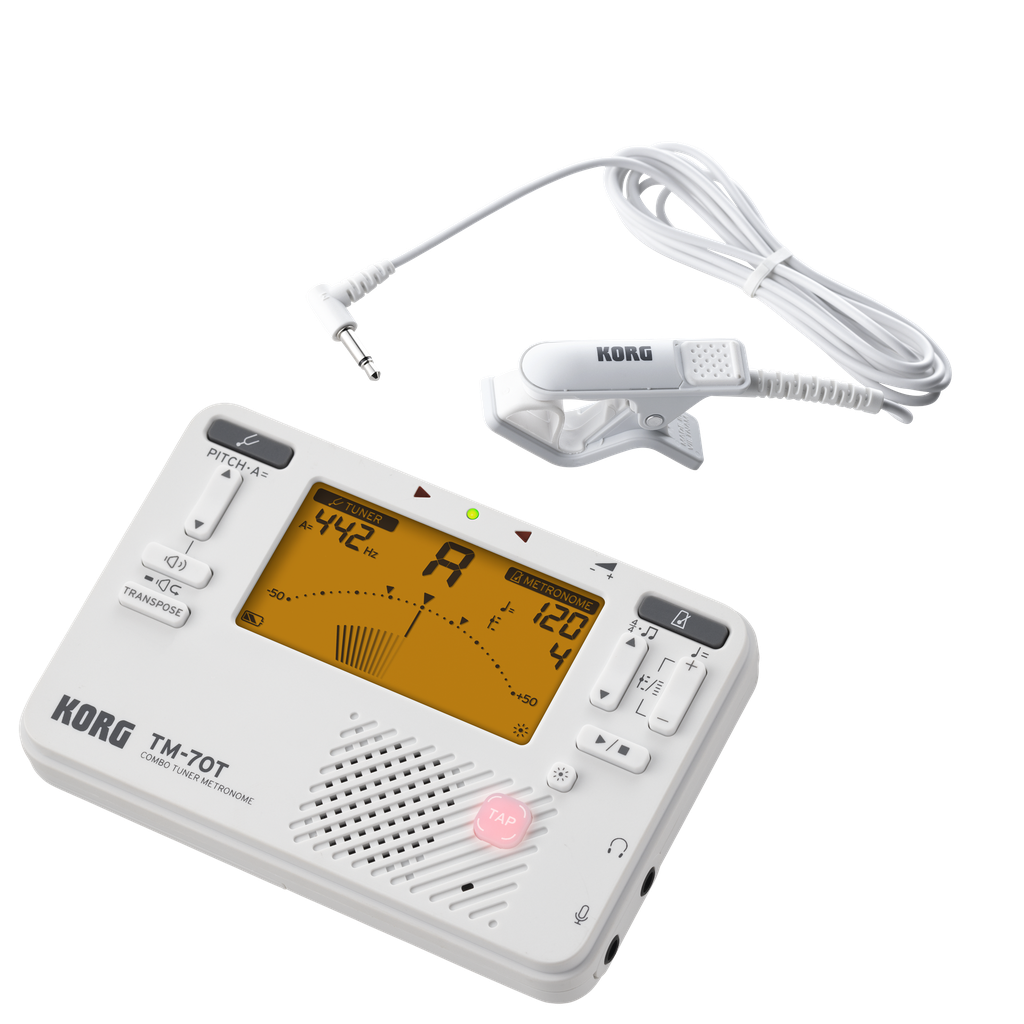 Tuner & Metronoom Combo Black TM-70T + Contact Microphone CM-400 (White)