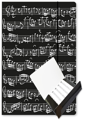 Elastic Folder Zwart Sheet Music (Choir file)