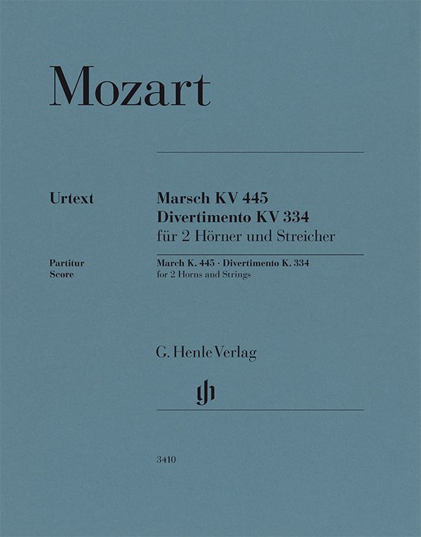 March K. 445 and Divertimento K. 334 (Score)