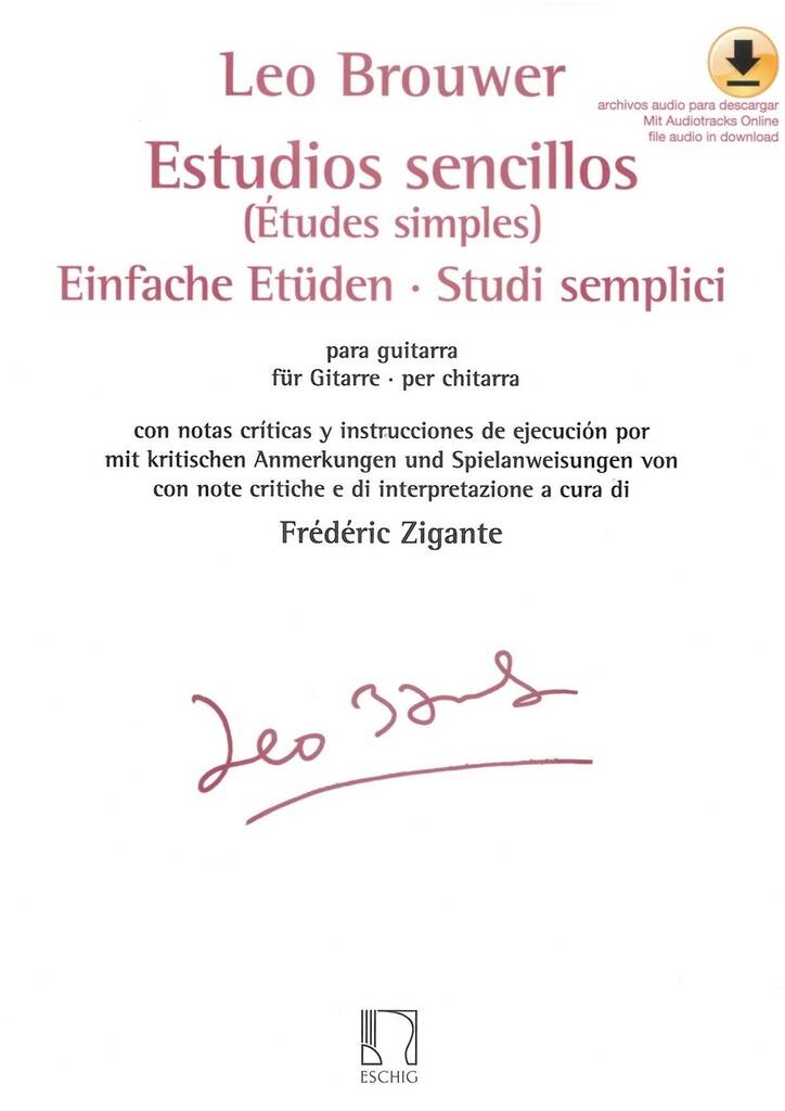 Estudios Sencillos (Etudes simples, Einfache Etüden, Studi semplici)