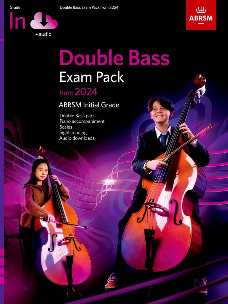 Double Bass Exam Pack from 2024 - Initial Grade (Double bass part & piano accompaniment)