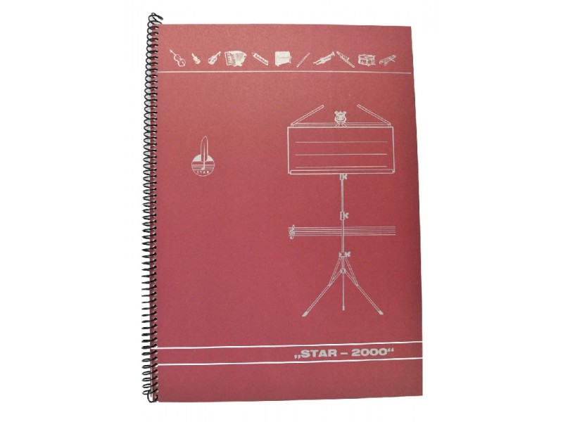 Muziekschrift A4 - 16 Notenbalken, 48 pagina's