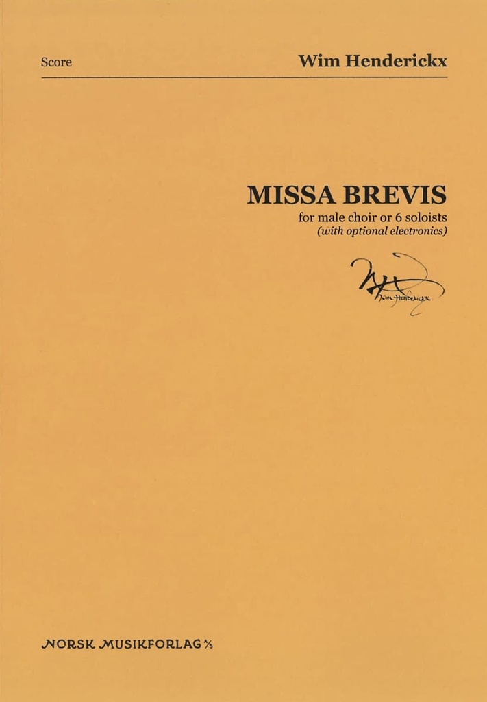 Missa Brevis for male choir or 6 soloists (score)