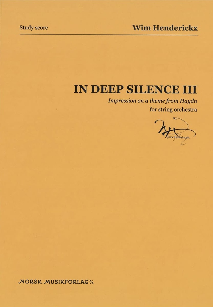 In Deep Silence III (study score)