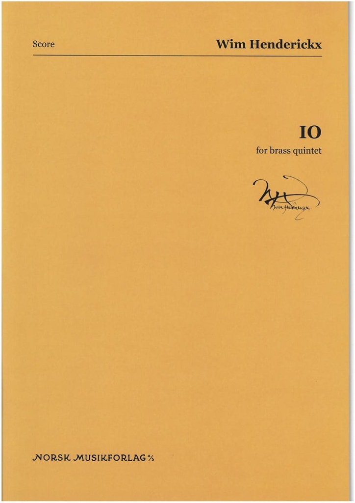 Io for brass quintet (score)