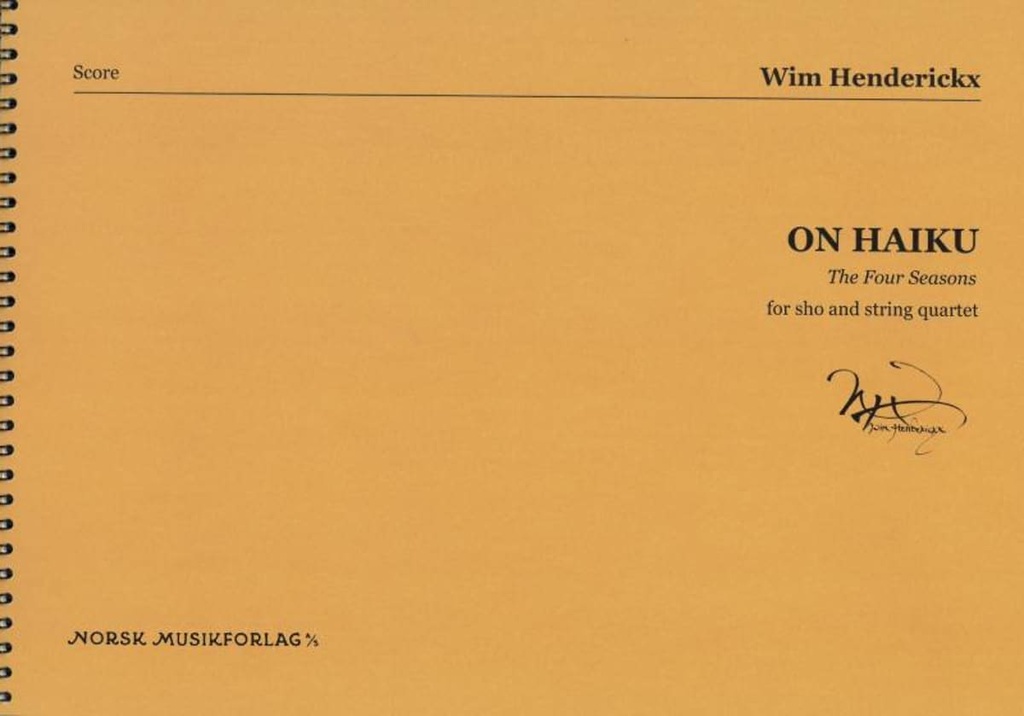 On Haiku for sho and string quartet (parts)