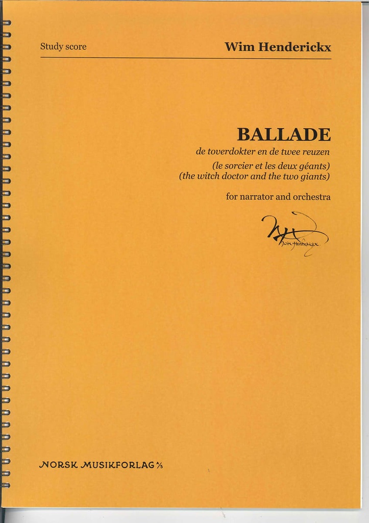 Ballade for narrator and orchestra (Study score)