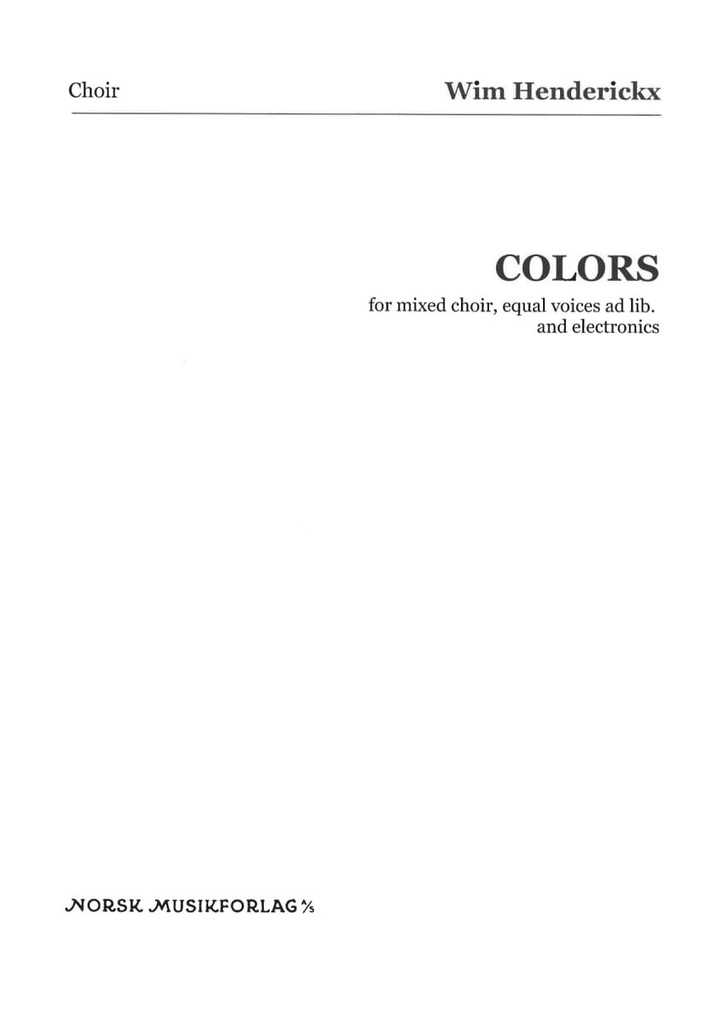 Colors (Choir part)