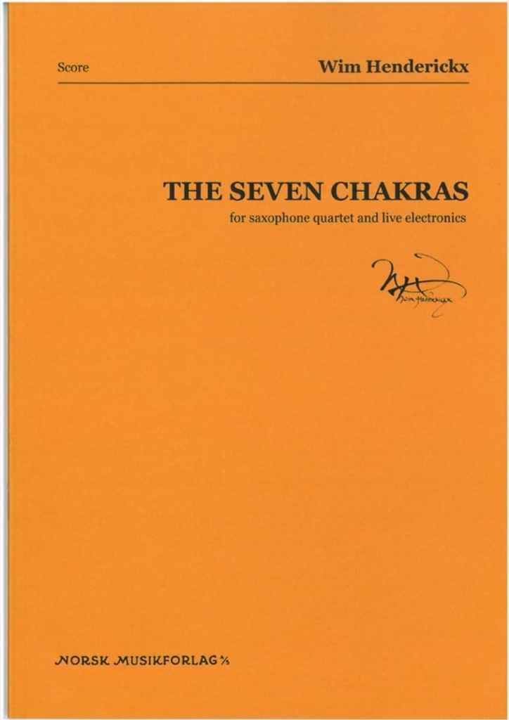 The Seven Chakras for saxophone quartet (score)